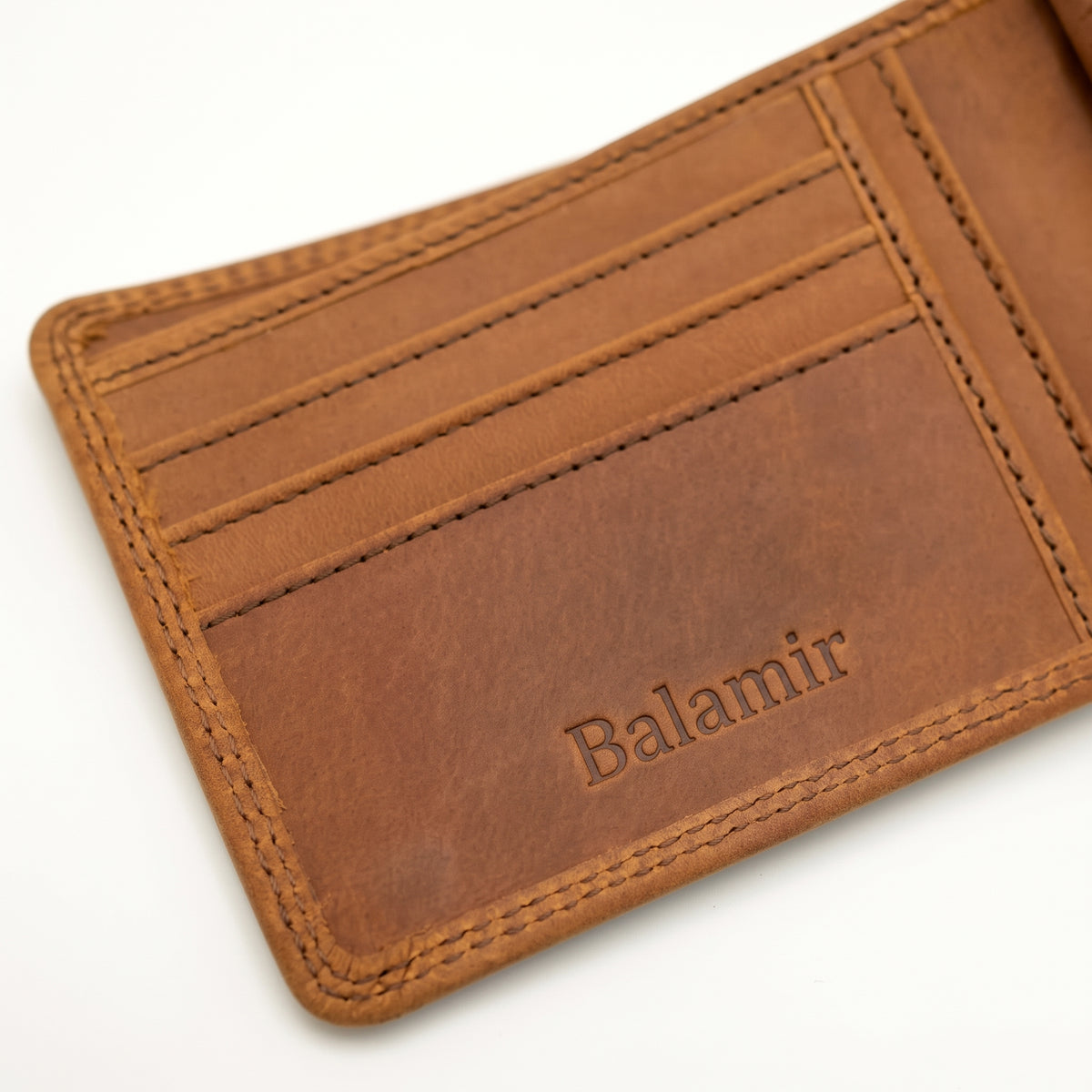 Bridle Hide Billfold Wallet with 6 C/C