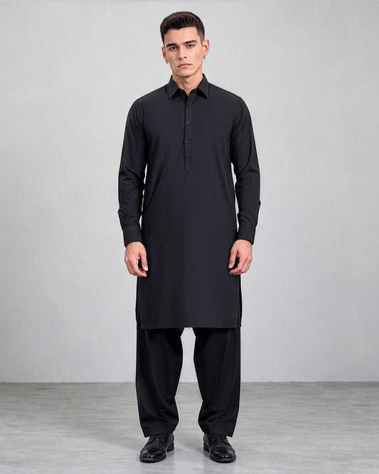 Festive Edition Stitched Suit – Black