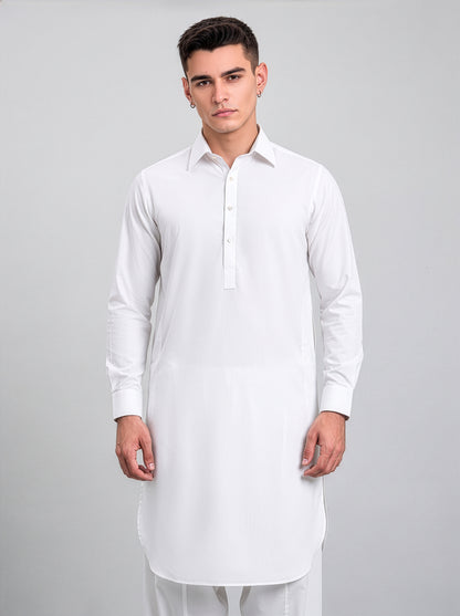 Festive Edition Stitched Suit – Ivory White