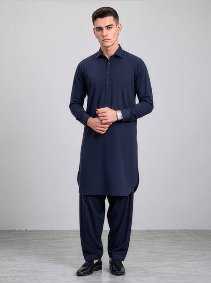 Festive Edition Stitched Suit – Midnight Navy