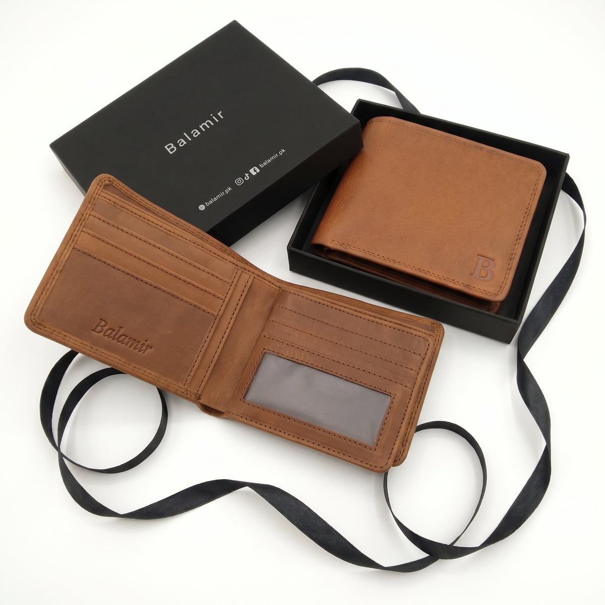 Bridle Hide Billfold Wallet with 6 C/C